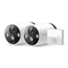 Smart Wire-Free Security Camera, 2 Camera SystemSPEC: 2 × Tapo C420, 1 × Tapo H200, 2K+(2560x1440), 2.4 GHz, 5200mAh rechargable lithium-ion battery, Sub-1GHzFEATURE: 180days battery life, Full-color vision, Smart Detection and Notifications (people,