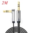 Câble Audio Jack plat Coudé 3.5mm 2M 10599