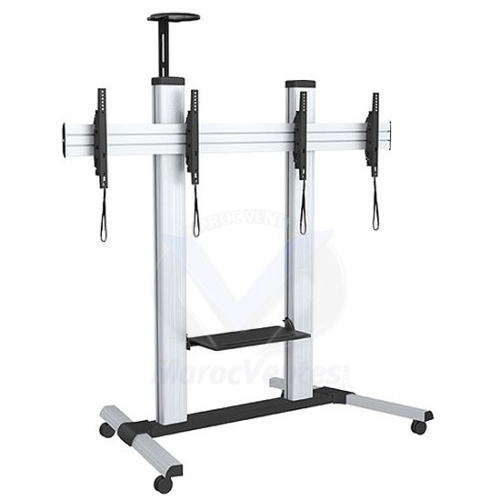 SUPPORT TV MOBILE DOUBLE ÉCRAN DE 40" à 65" T016-2SC