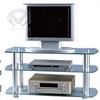 TABLE TV VERRE METAL 52'' 50KG TRANSPARENTE