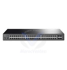 Tplink JetStream™ 48-port Pure-Gigabit L2 Managed Switch, 48 10/100/1000Mbps RJ45 ports including 4 Gigabit SFP slots, Static Routing, Port/Tag/Voice/Protocol-Based VLAN, Q-in-Q(Double VLAN), GVRP, STP/RSTP/MSTP, IGMP V1/V2/V3 Snooping, COS, DSCP, Rate Li