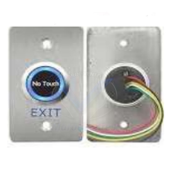 BOUTON DE SORTIE RECTANGULAIRE SANS CONTACT EN INOX DI-OP4A