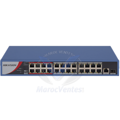 Switch 24 Ports 10/100 POE 1 Port RJ45 Gigabit et 1 Port Fibre Optique Gigabit