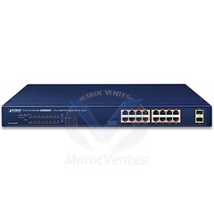 SWITCH PLANET 16-PORT 10/100/1000T 802.3AT POE + 2-PORT 1000X SFP GSW-1820HP