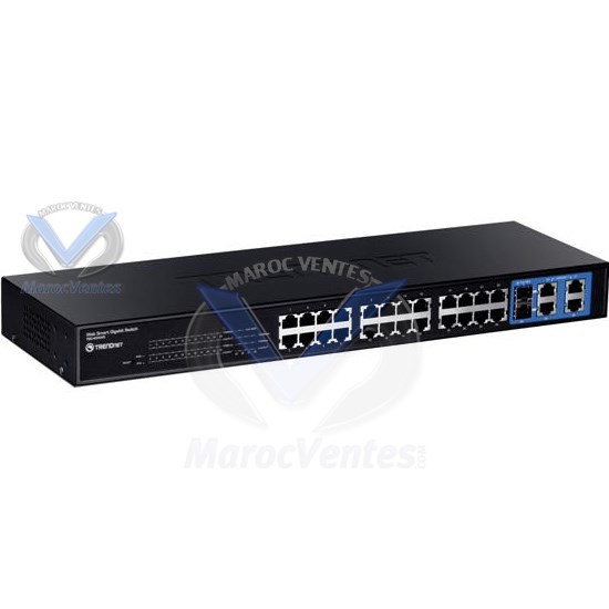 Web Switch  24 Ports 10/100 Mbits VLAN + 4 Ports 10/100/1000 + 2 Mini GBIC (F.O) TEG-424WS